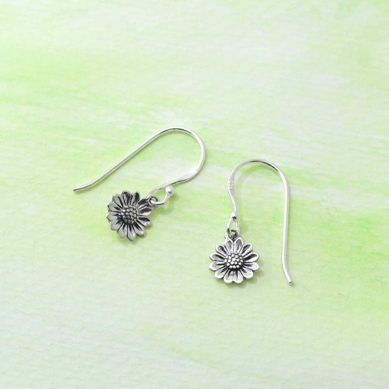 Boma Jewelry Sterling Silver Sunflower Dangle Earrings - Image 4